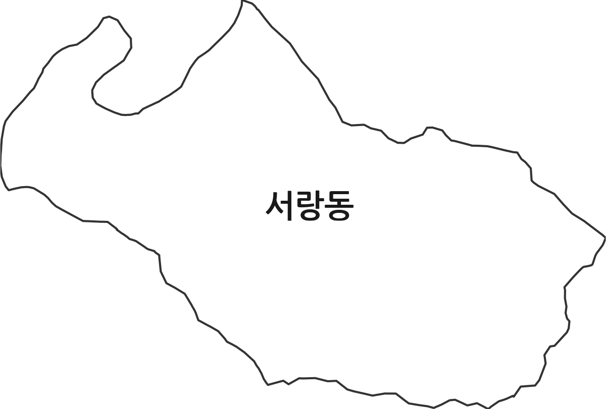 경기도 오산시 서랑동 법정동 행정구역 경계 지도