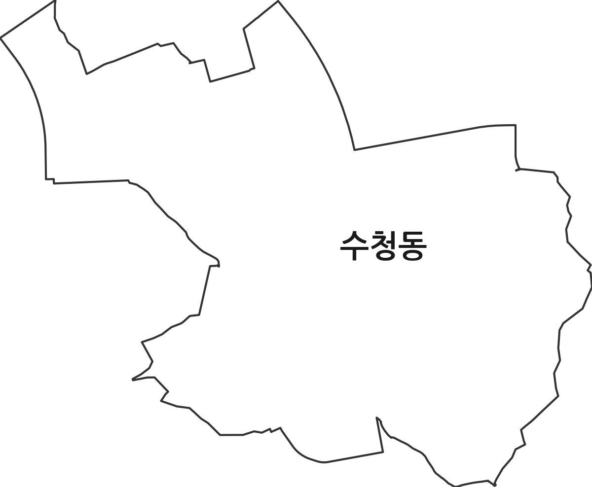 경기도 오산시 수청동 법정동 행정구역 경계 지도