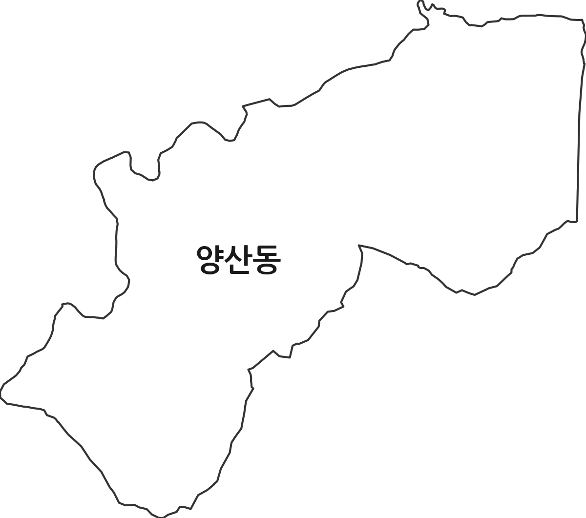 경기도 오산시 양산동 법정동 행정구역 경계 지도