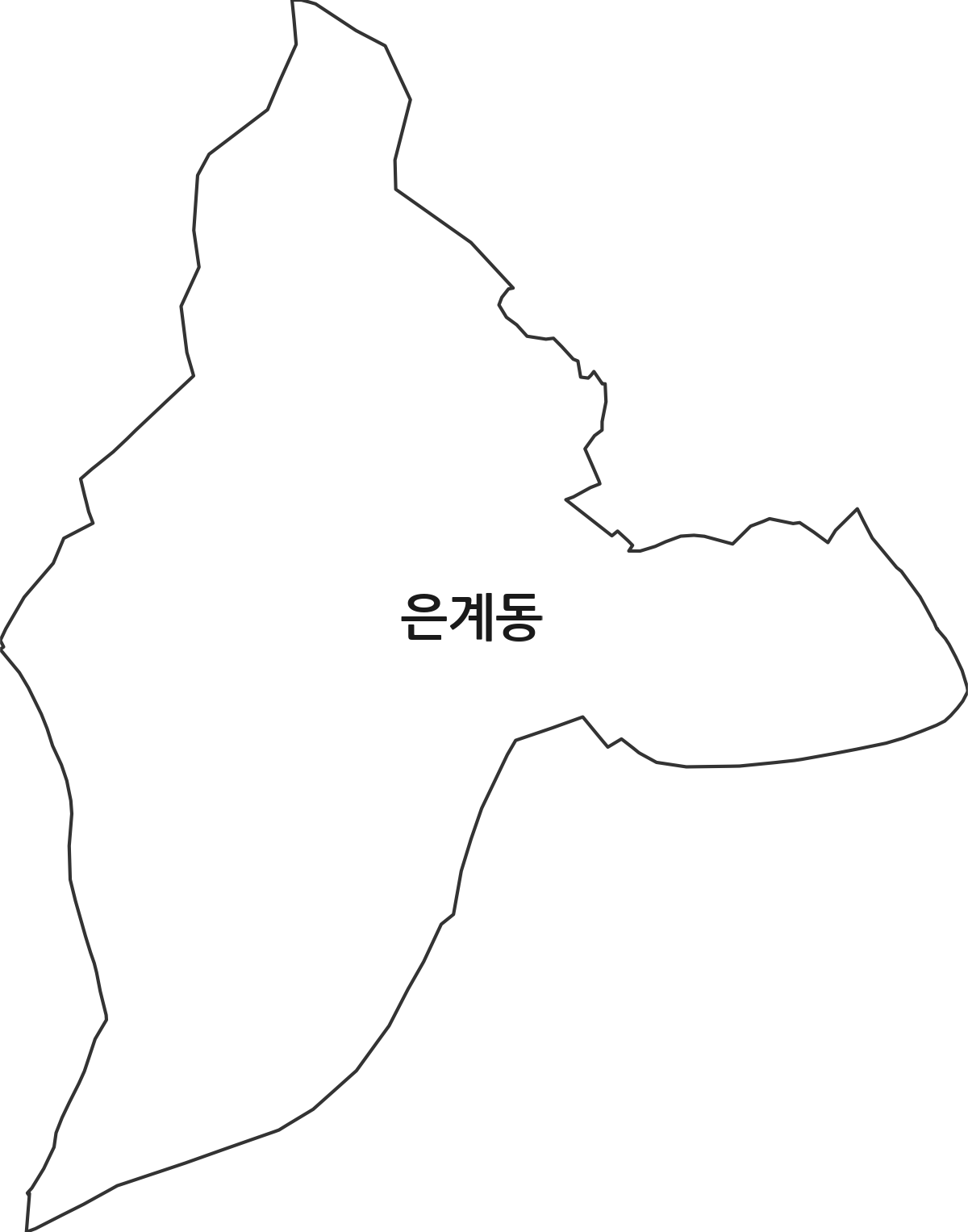 경기도 오산시 은계동 법정동 행정구역 경계 지도
