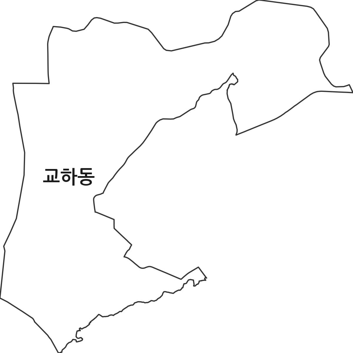 경기도 파주시 교하동 행정동 행정구역 경계 지도