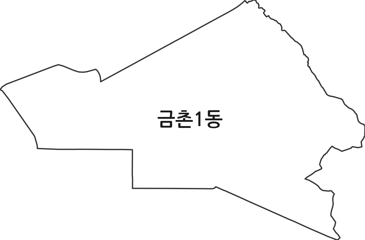 경기도 파주시 금촌1동 행정동 행정구역 경계 지도