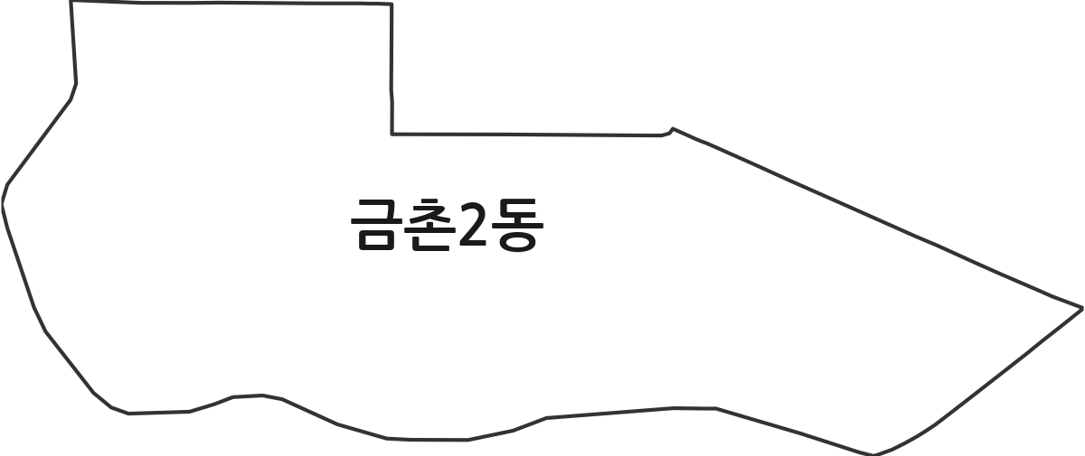 경기도 파주시 금촌2동 행정동 행정구역 경계 지도