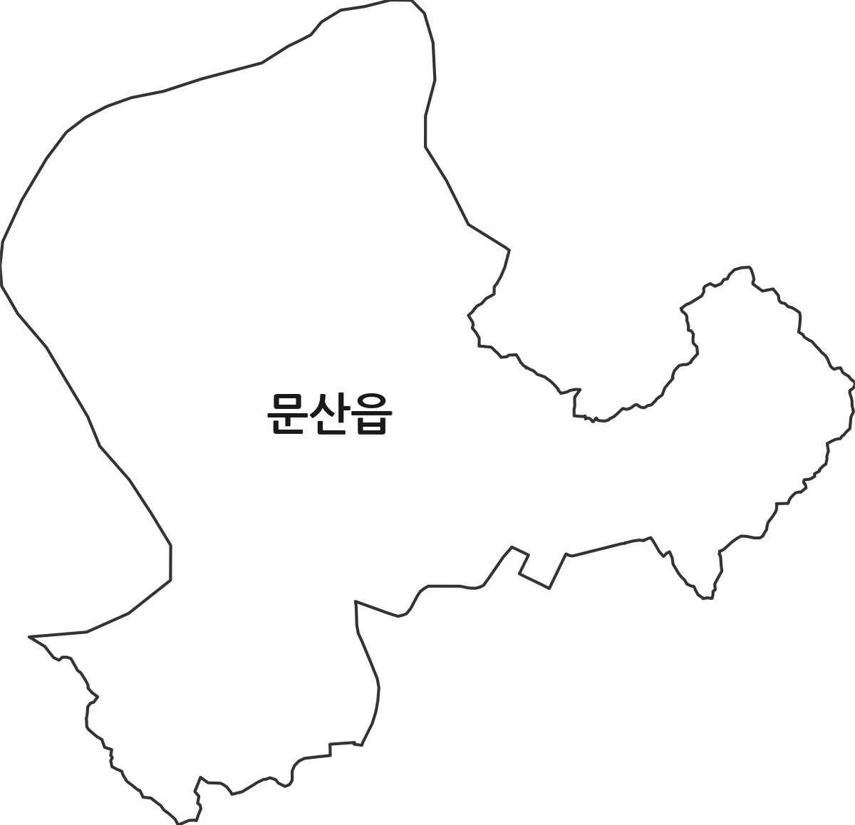 경기도 파주시 문산읍 행정동 행정구역 경계 지도