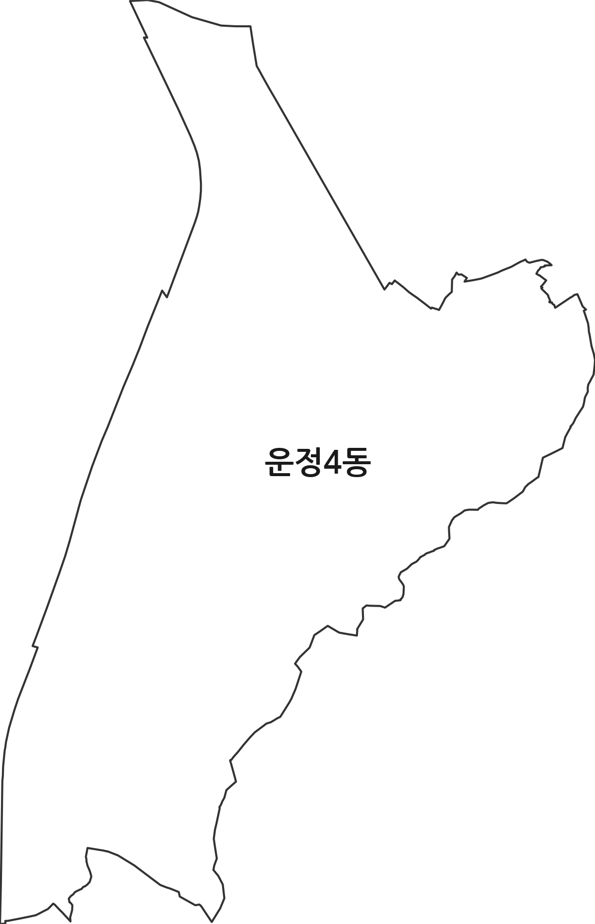 경기도 파주시 운정4동 행정동 행정구역 경계 지도