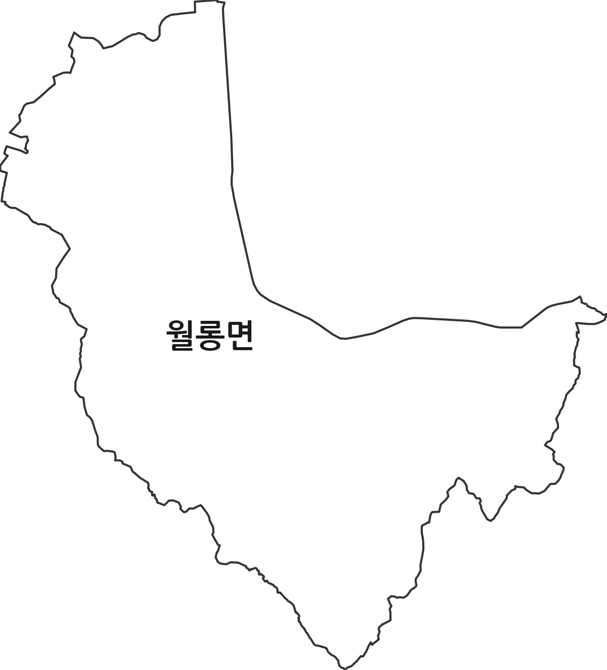 경기도 파주시 월롱면 행정동 행정구역 경계 지도