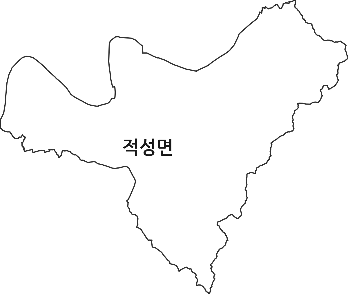 경기도 파주시 적성면 행정동 행정구역 경계 지도