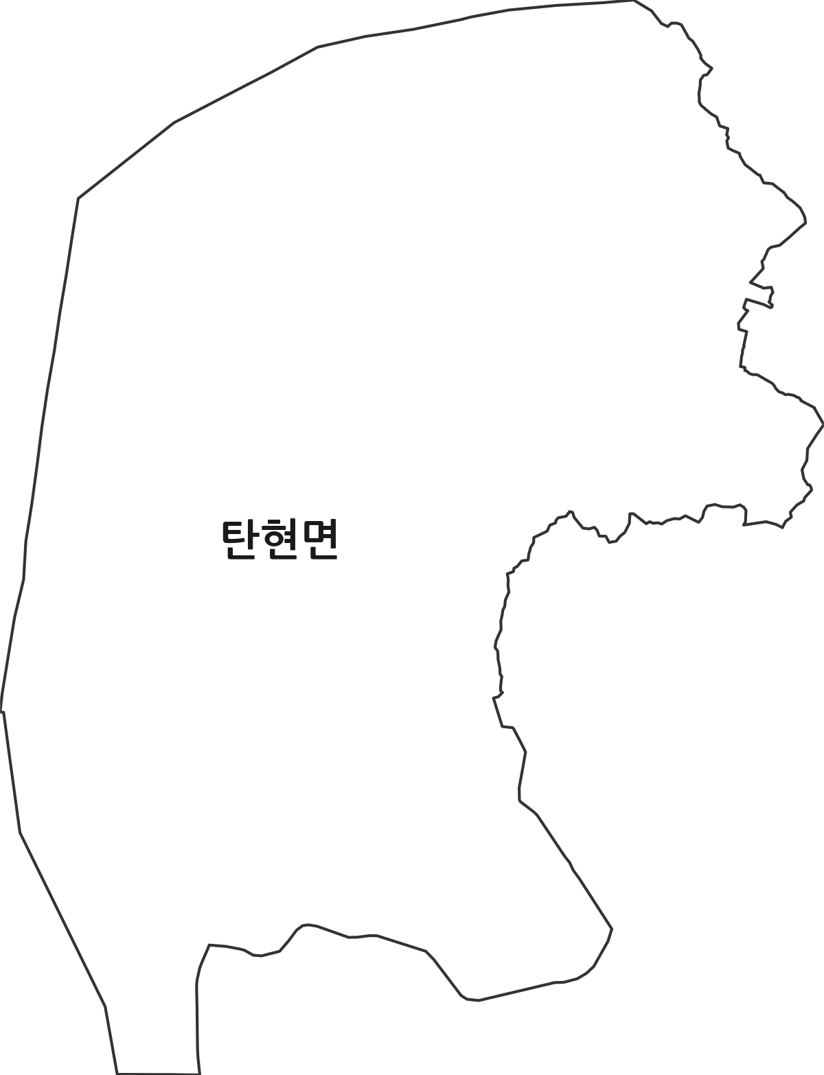 경기도 파주시 탄현면 행정동 행정구역 경계 지도