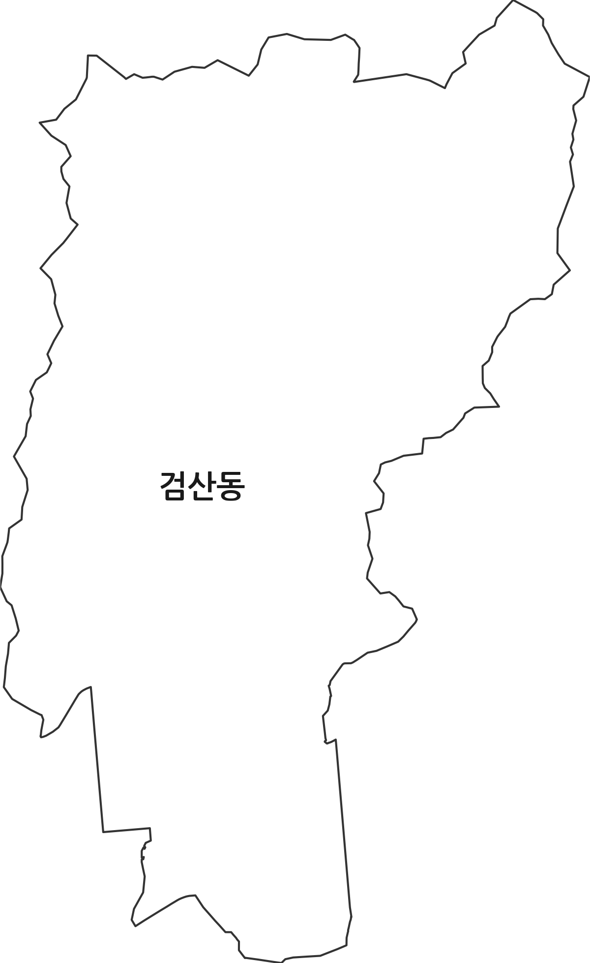 경기도 파주시 검산동 법정동 행정구역 경계 지도