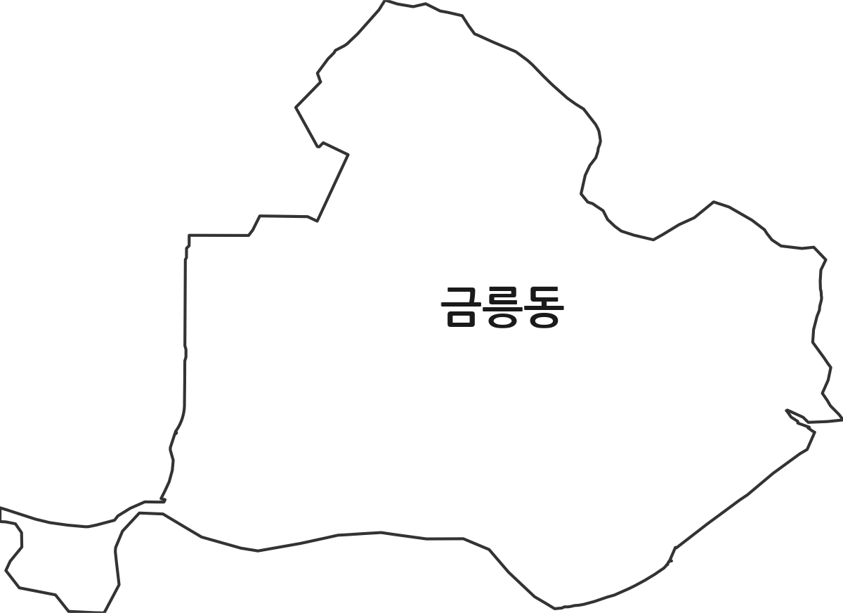 경기도 파주시 금릉동 법정동 행정구역 경계 지도