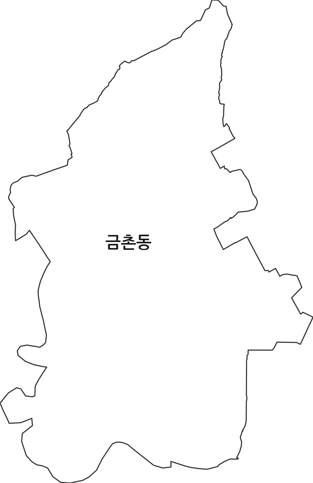 경기도 파주시 금촌동 법정동 행정구역 경계 지도