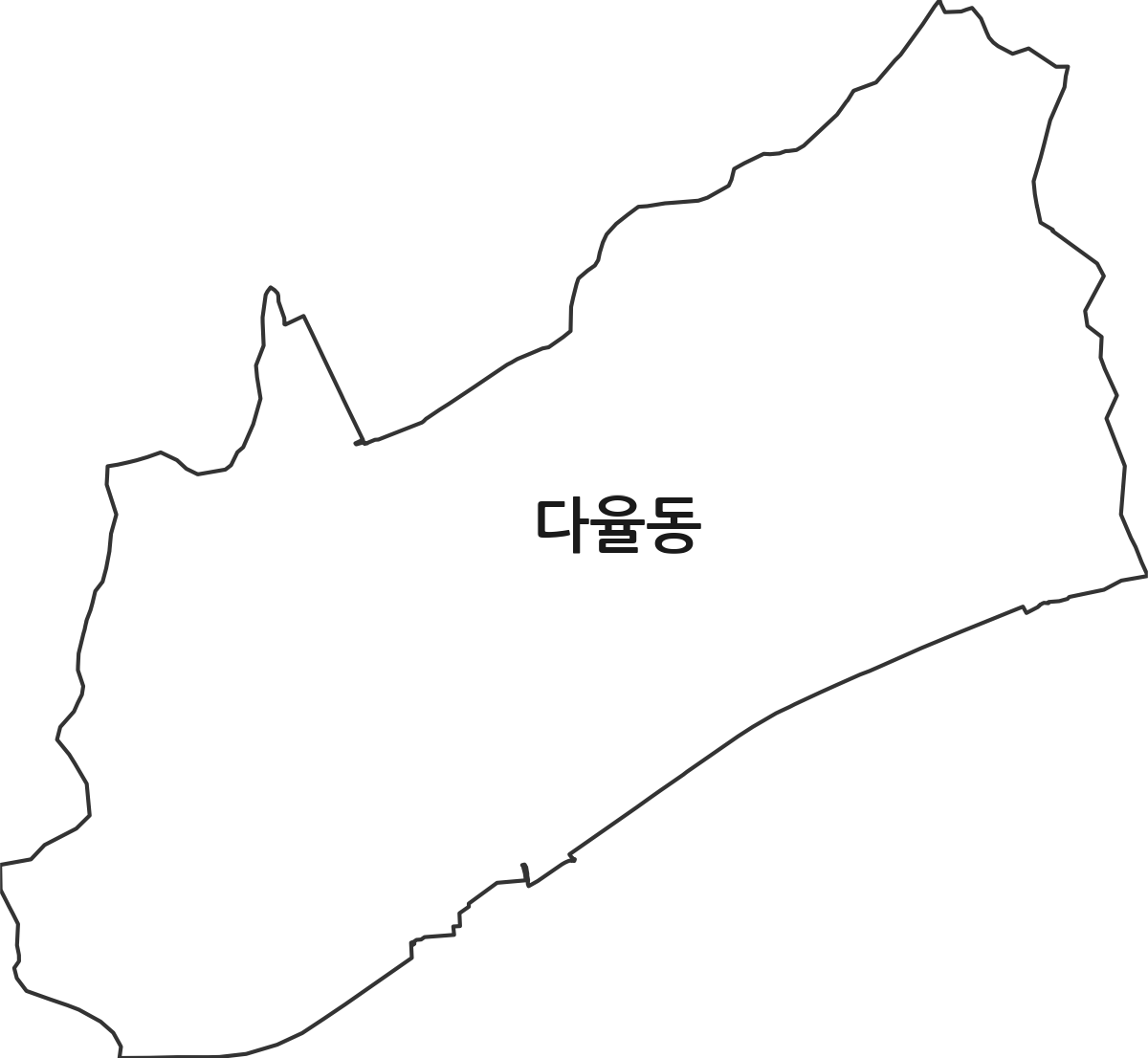 경기도 파주시 다율동 법정동 행정구역 경계 지도