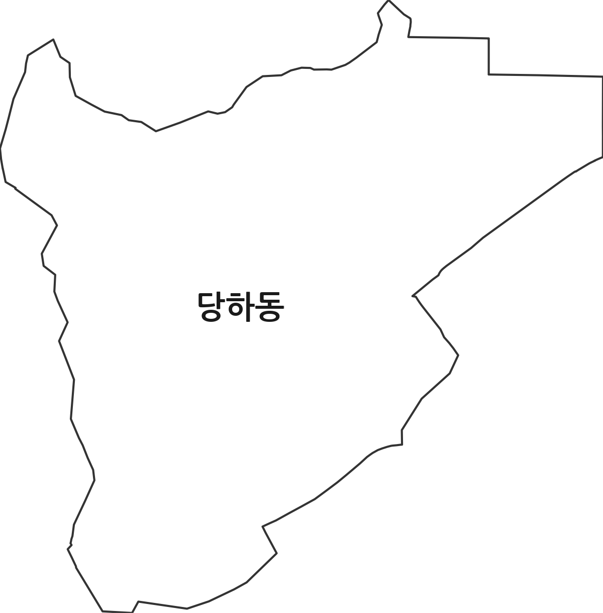 경기도 파주시 당하동 법정동 행정구역 경계 지도
