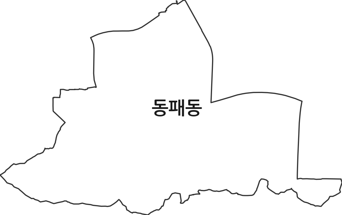 경기도 파주시 동패동 법정동 행정구역 경계 지도