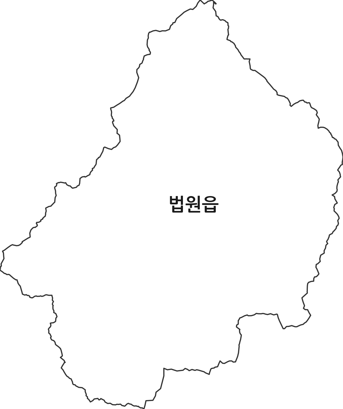 경기도 파주시 법원읍 법정동 행정구역 경계 지도
