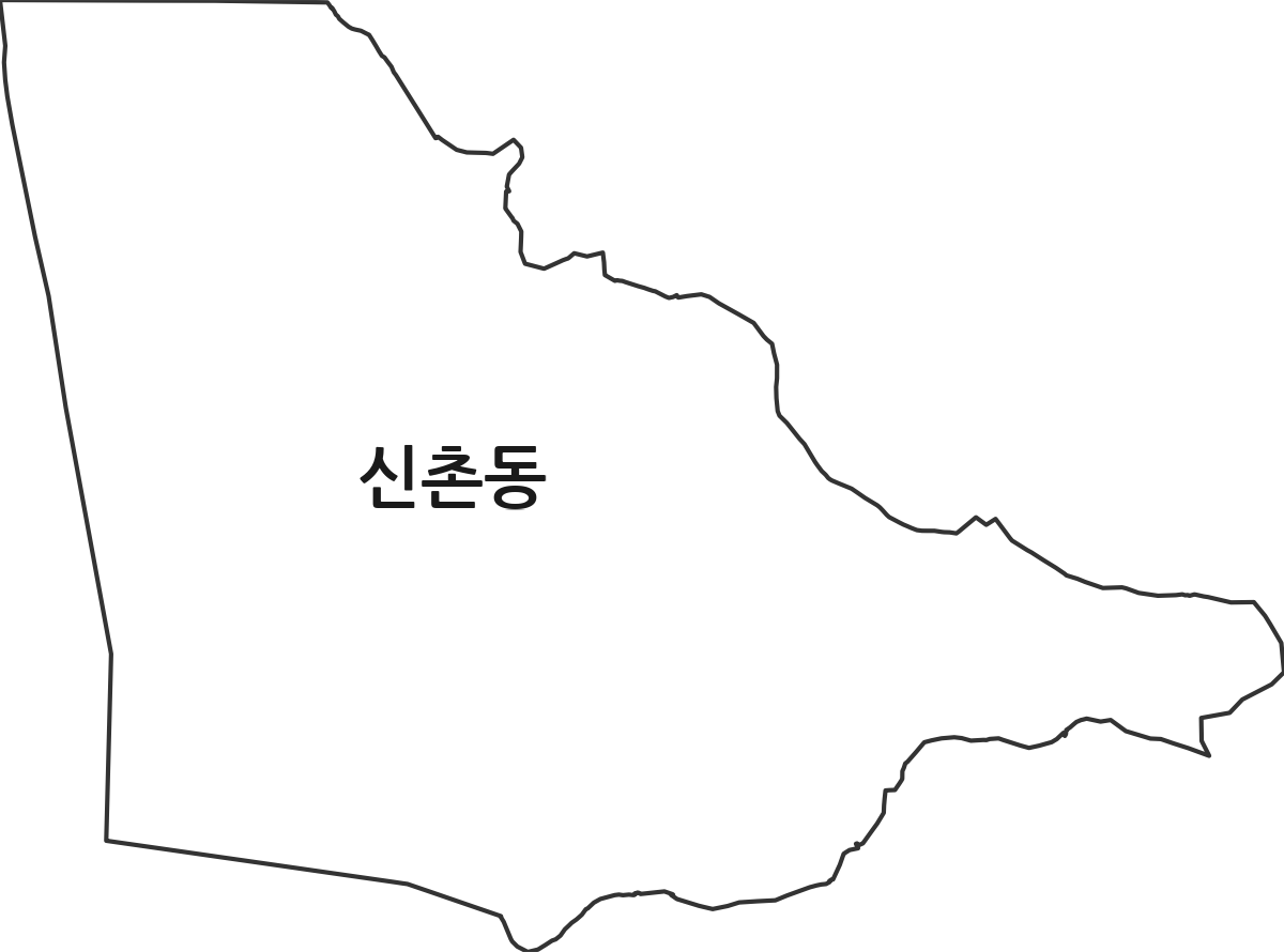 경기도 파주시 신촌동 법정동 행정구역 경계 지도