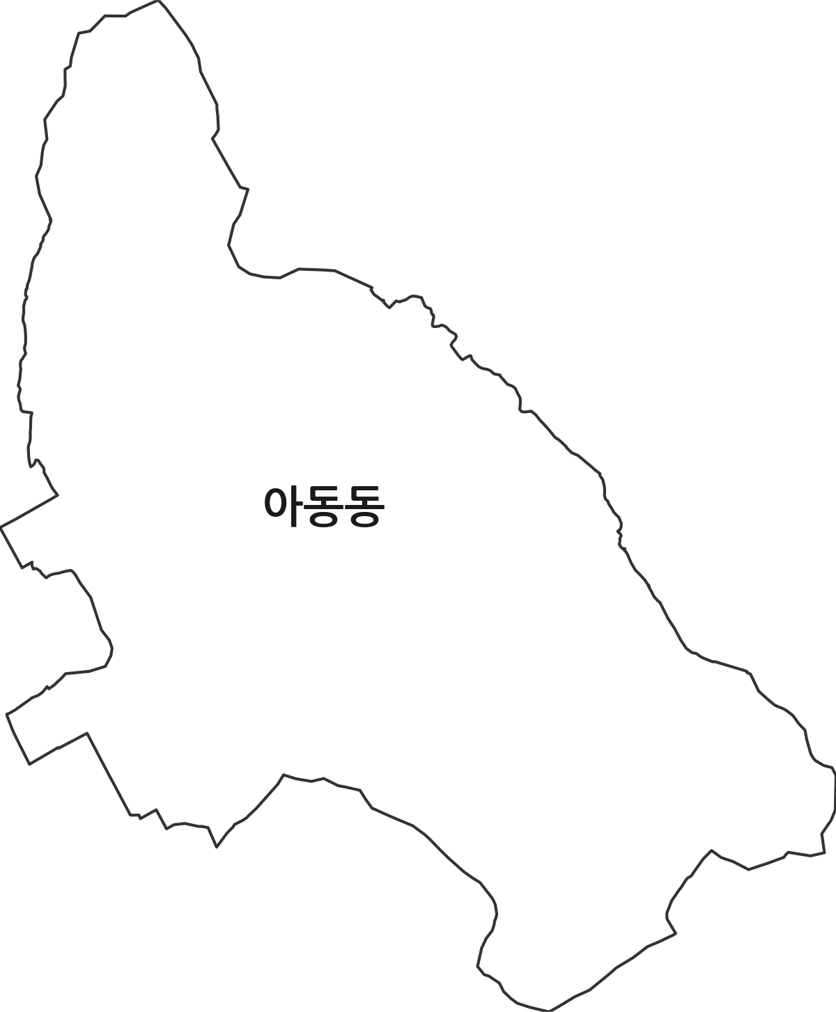 경기도 파주시 아동동 법정동 행정구역 경계 지도