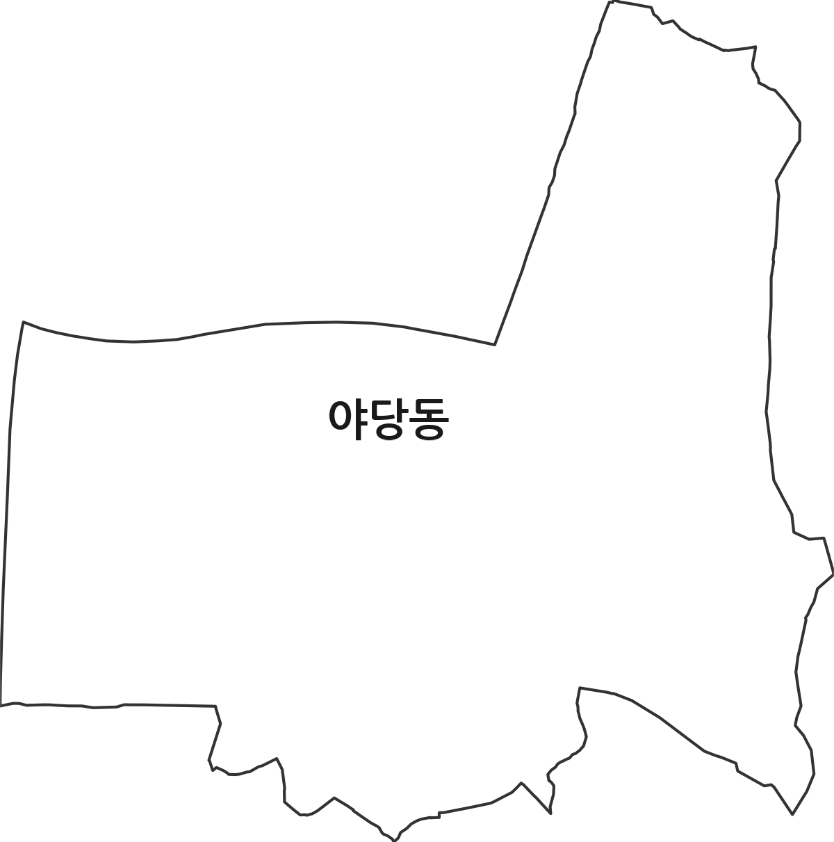 경기도 파주시 야당동 법정동 행정구역 경계 지도