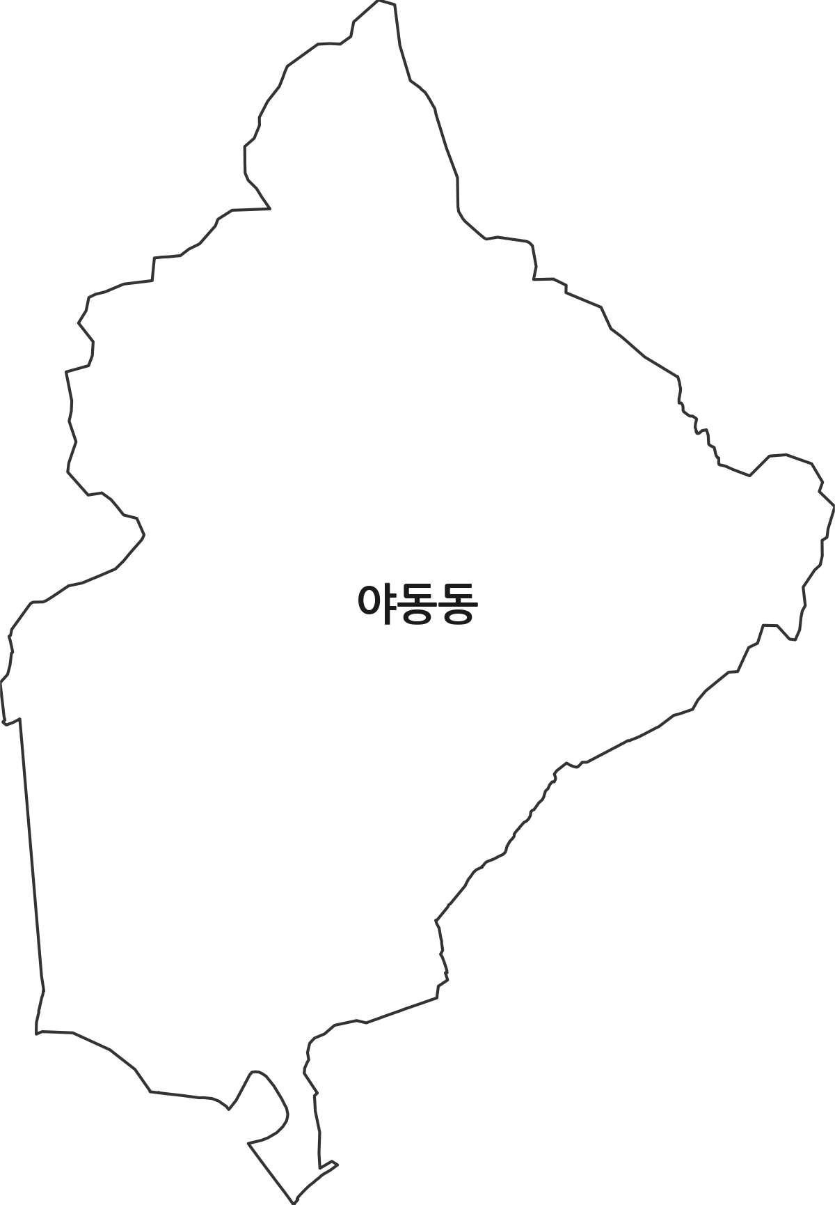 경기도 파주시 야동동 법정동 행정구역 경계 지도