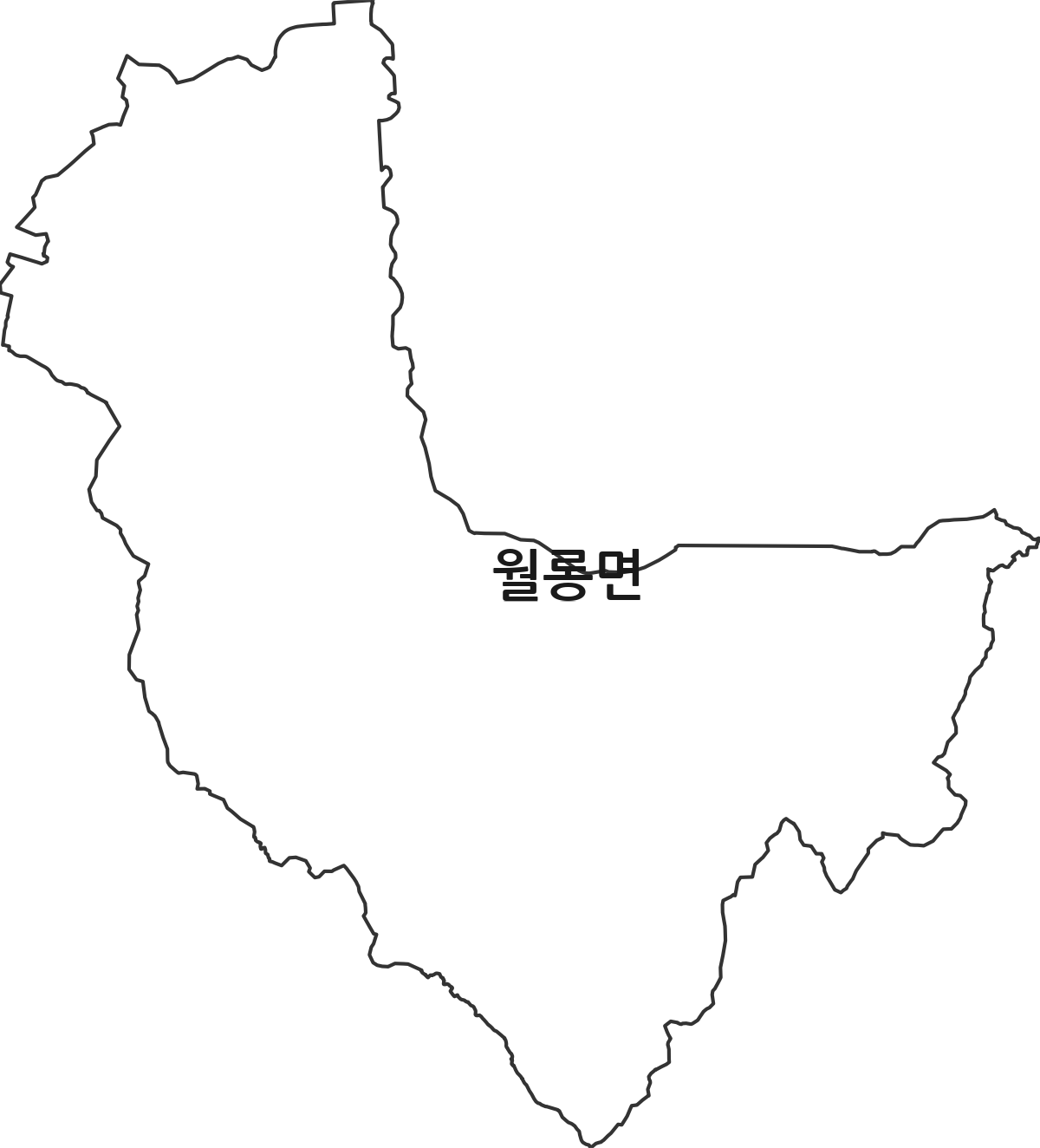 경기도 파주시 월롱면 법정동 행정구역 경계 지도