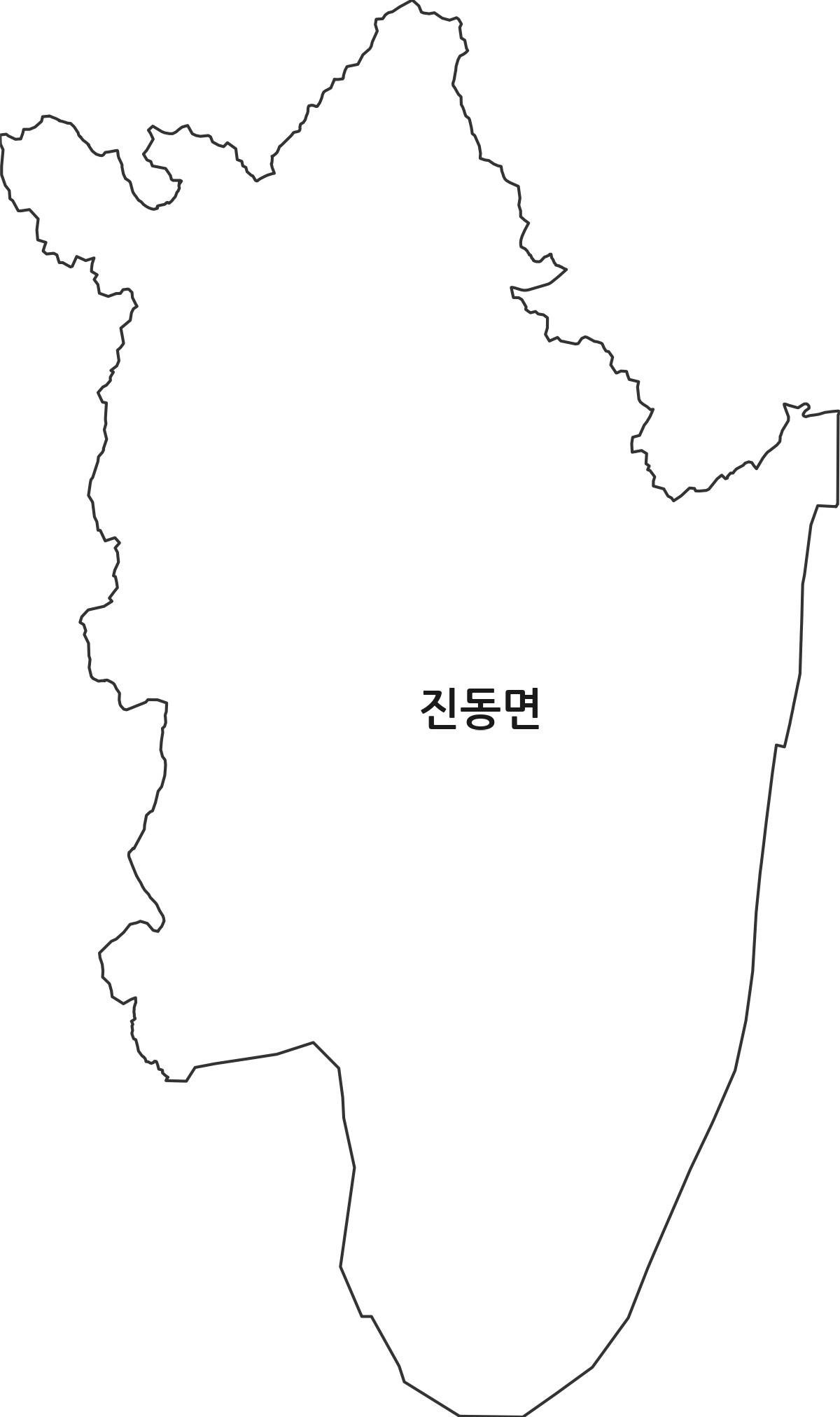 경기도 파주시 진동면 법정동 행정구역 경계 지도