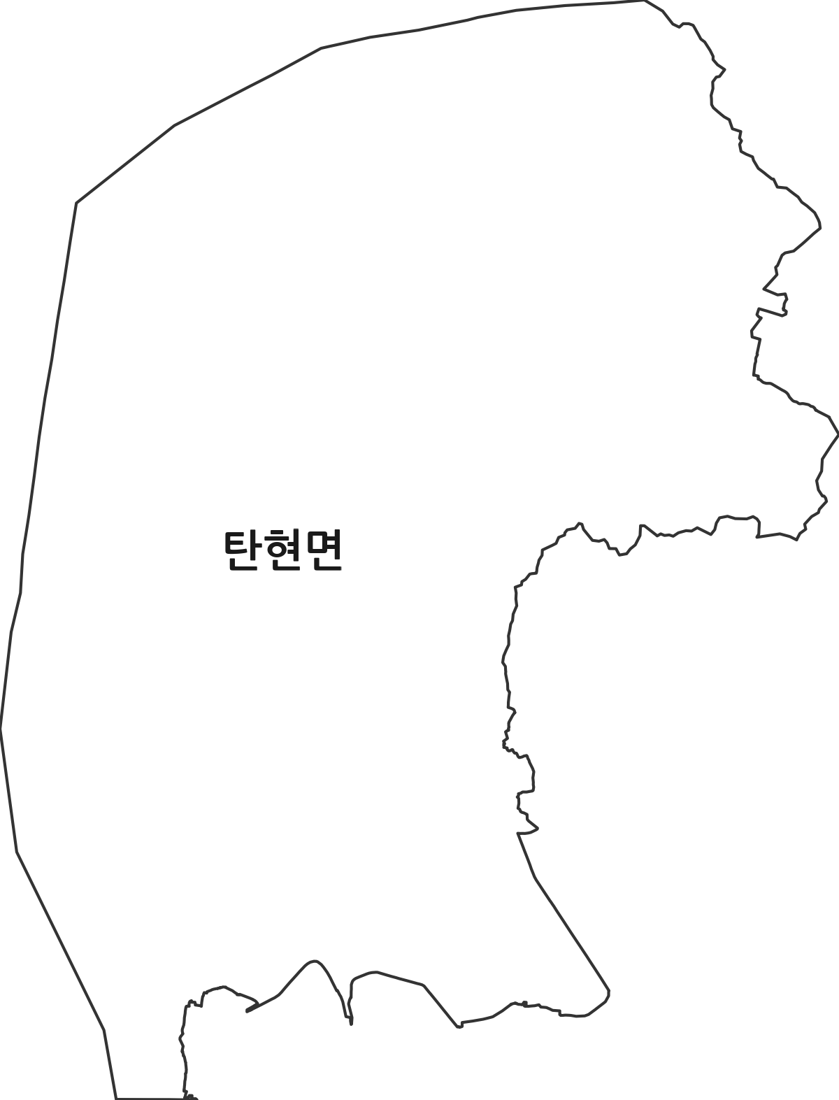 경기도 파주시 탄현면 법정동 행정구역 경계 지도