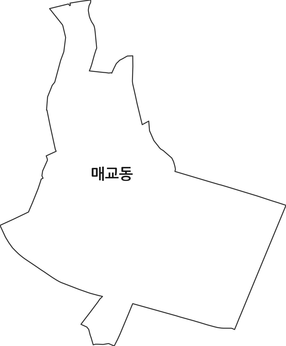 경기도 수원시 팔달구 매교동 행정동 행정구역 경계 지도