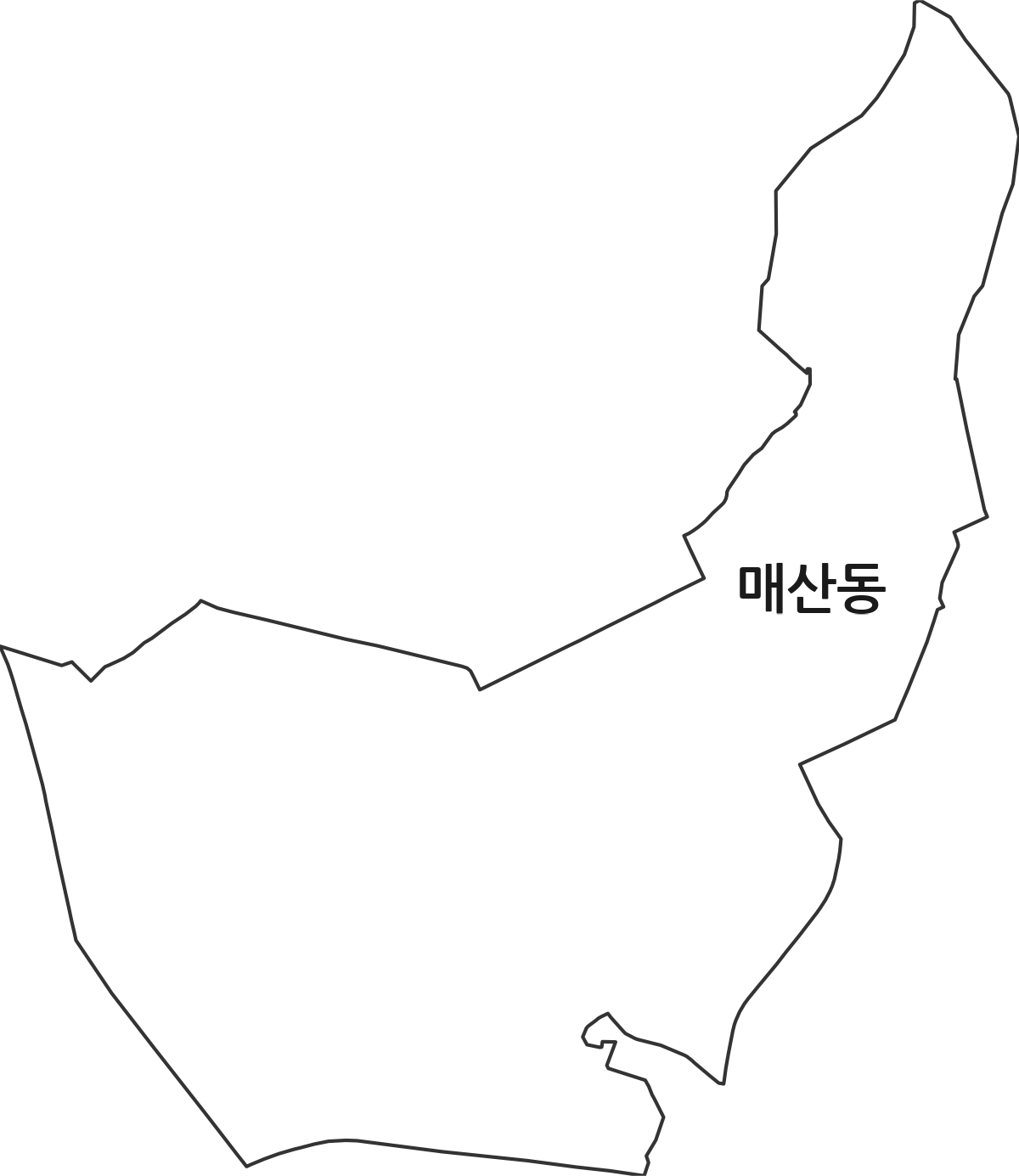 경기도 수원시 팔달구 매산동 행정동 행정구역 경계 지도