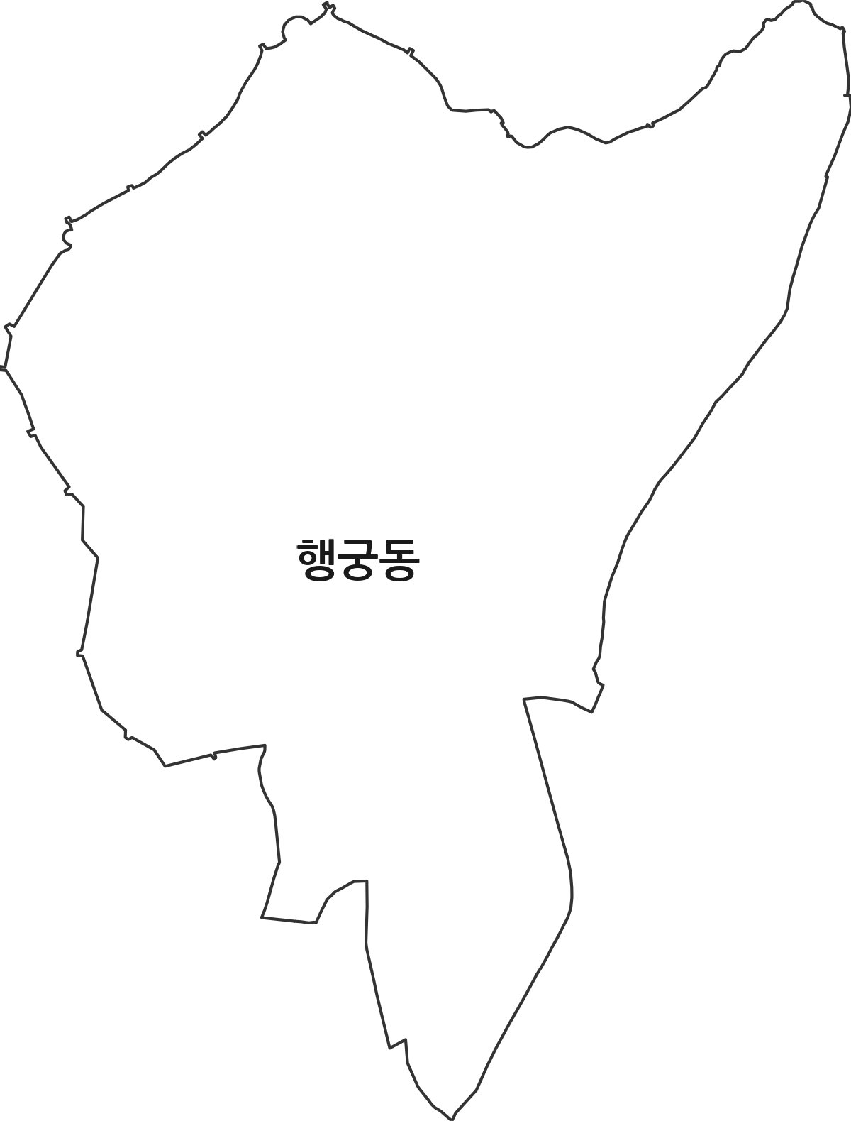 경기도 수원시 팔달구 행궁동 행정동 행정구역 경계 지도
