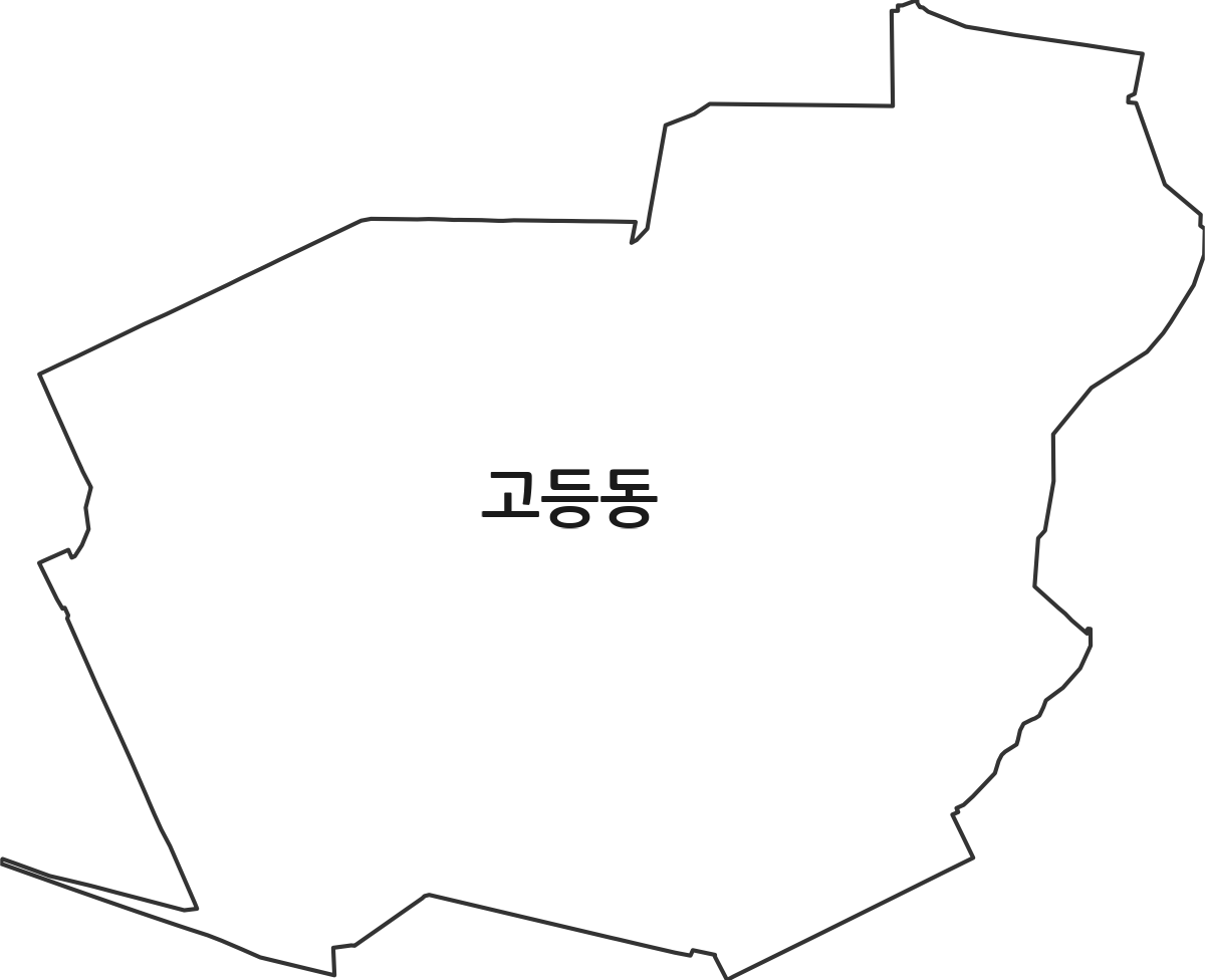 경기도 수원시 팔달구 고등동 법정동 행정구역 경계 지도