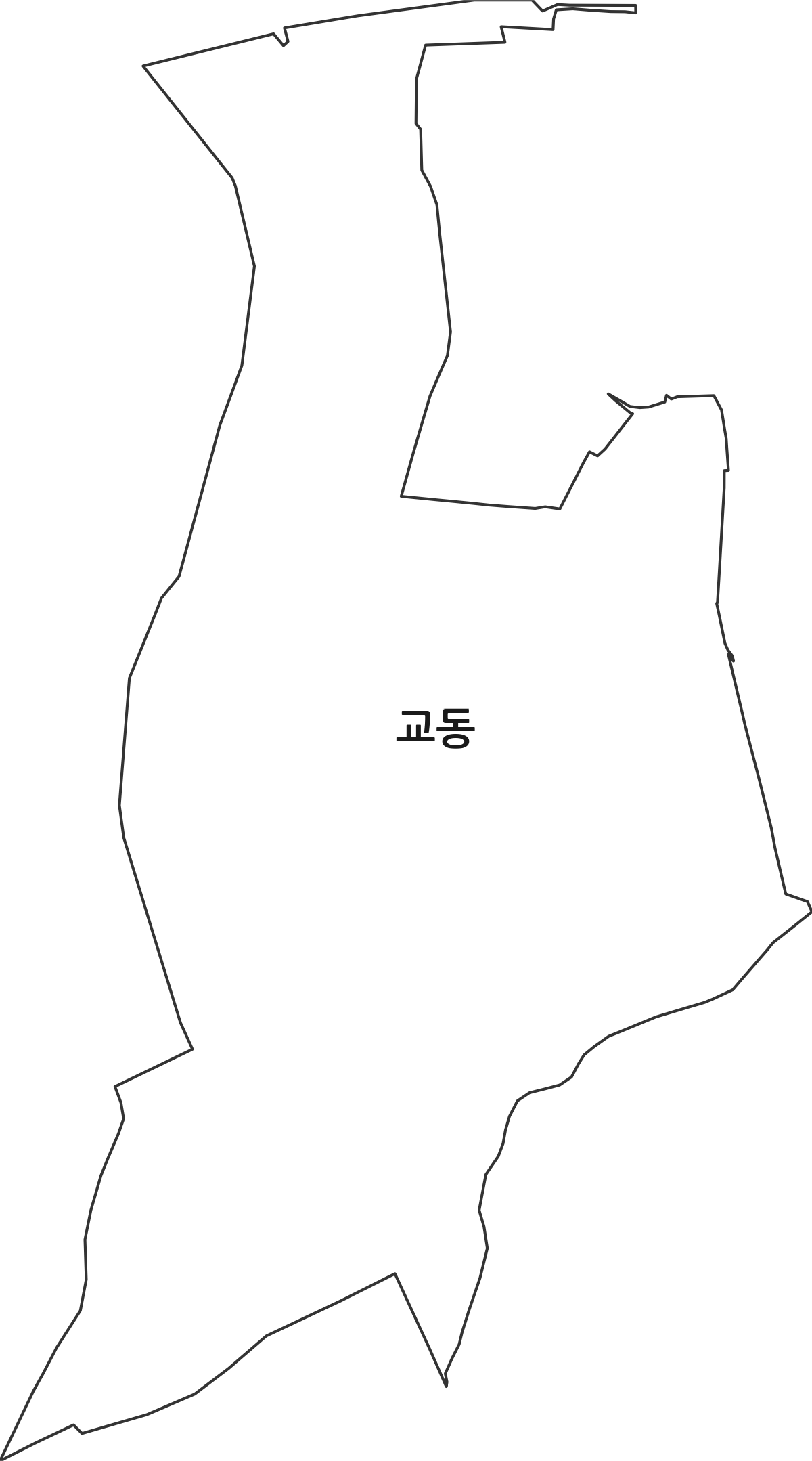 경기도 수원시 팔달구 교동 법정동 행정구역 경계 지도