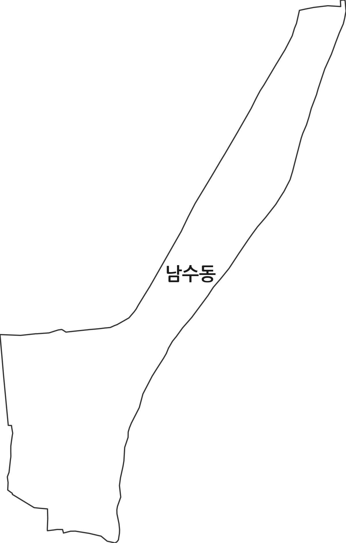 경기도 수원시 팔달구 남수동 법정동 행정구역 경계 지도
