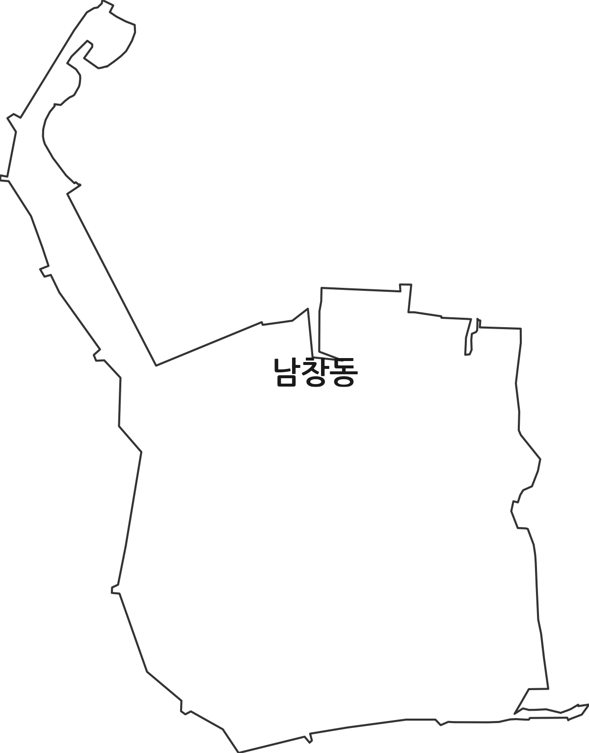 경기도 수원시 팔달구 남창동 법정동 행정구역 경계 지도