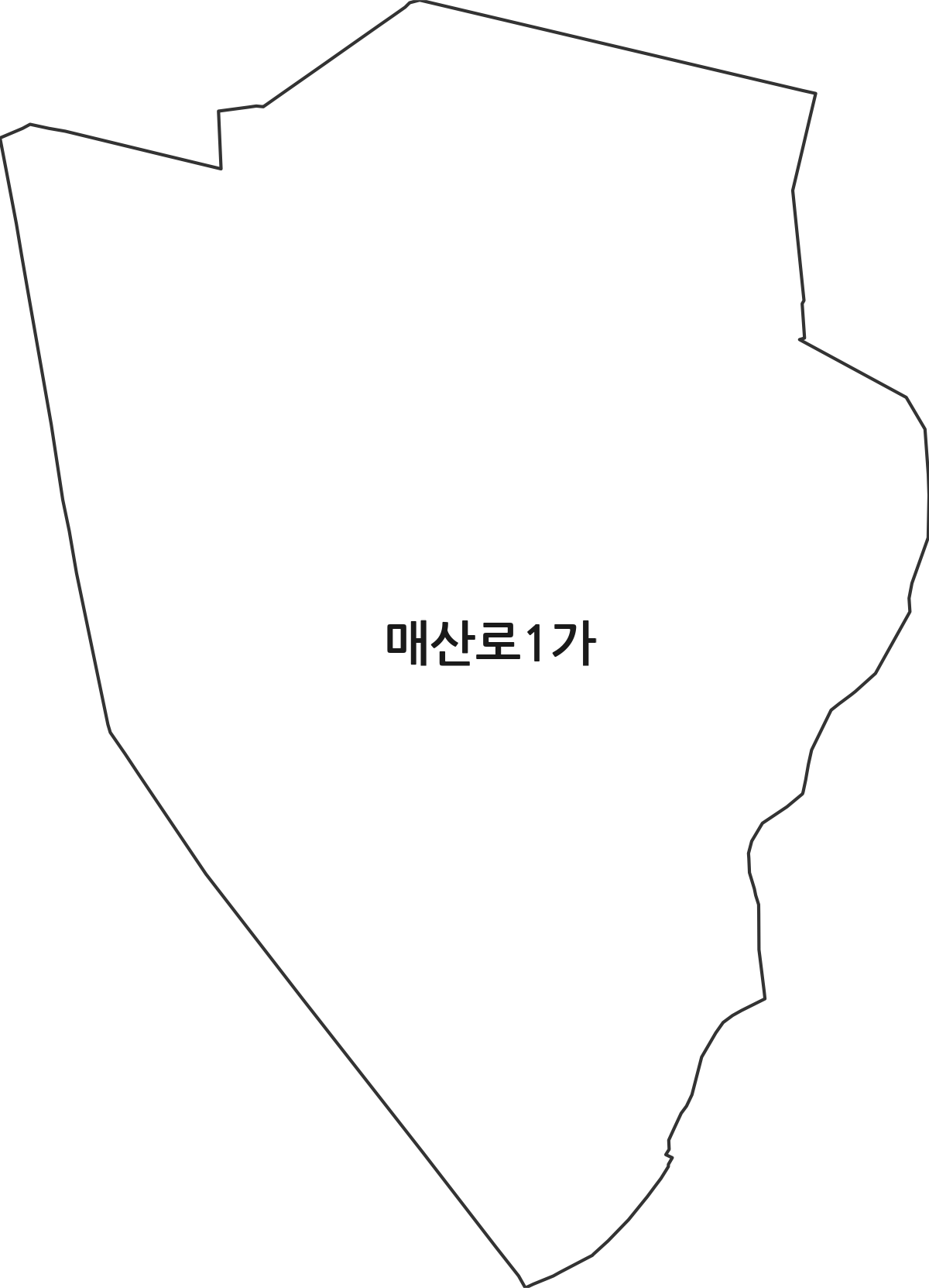 경기도 수원시 팔달구 매산로1가 법정동 행정구역 경계 지도
