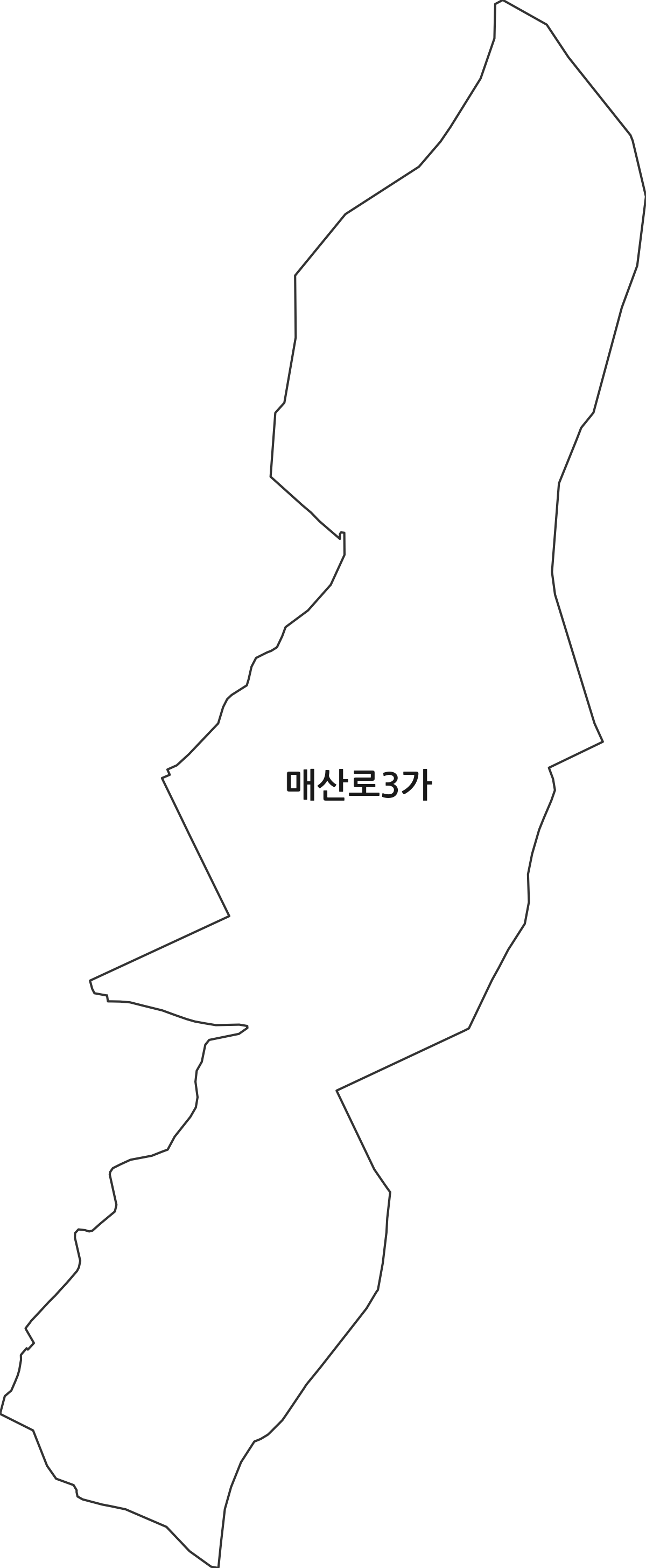경기도 수원시 팔달구 매산로3가 법정동 행정구역 경계 지도