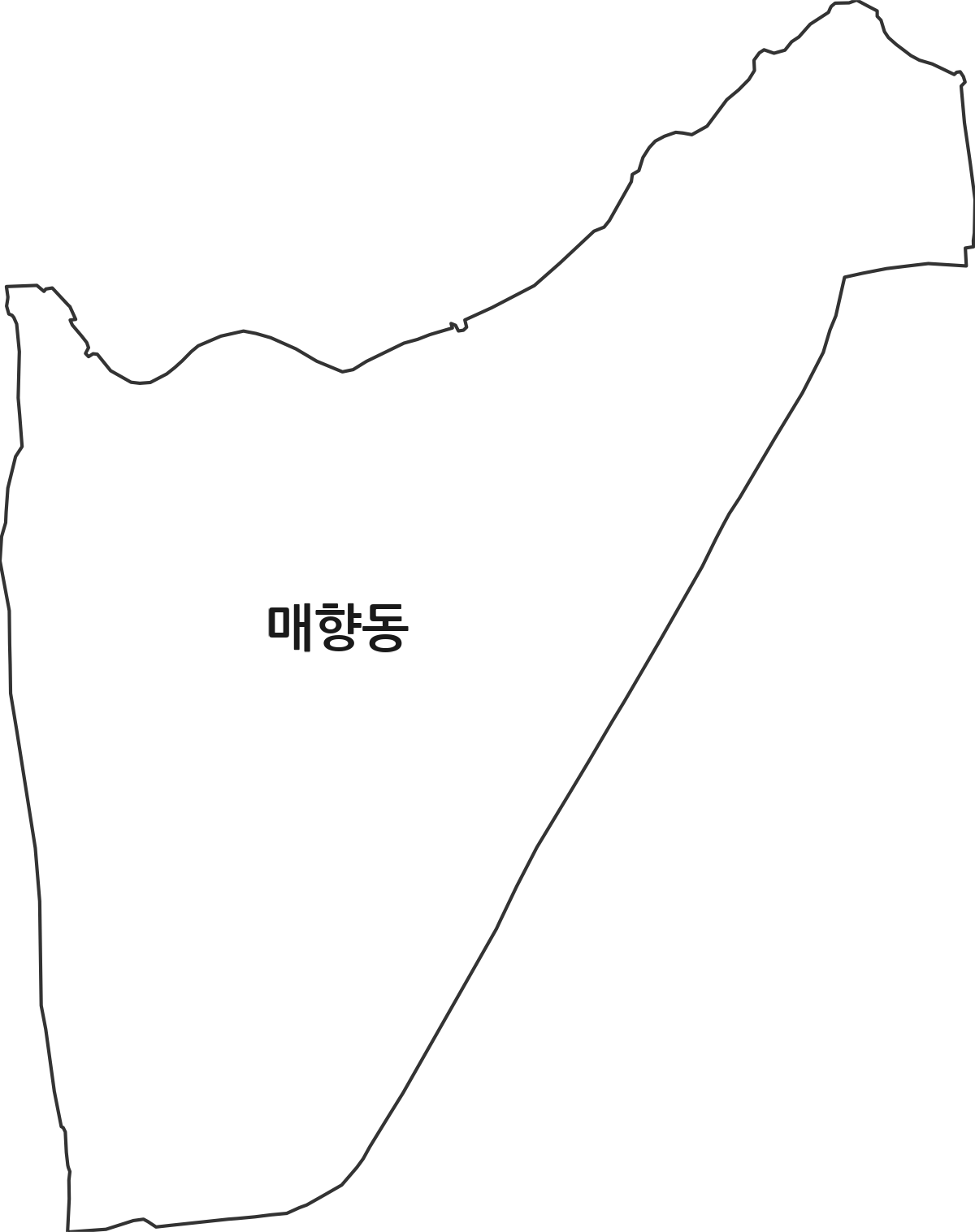 경기도 수원시 팔달구 매향동 법정동 행정구역 경계 지도