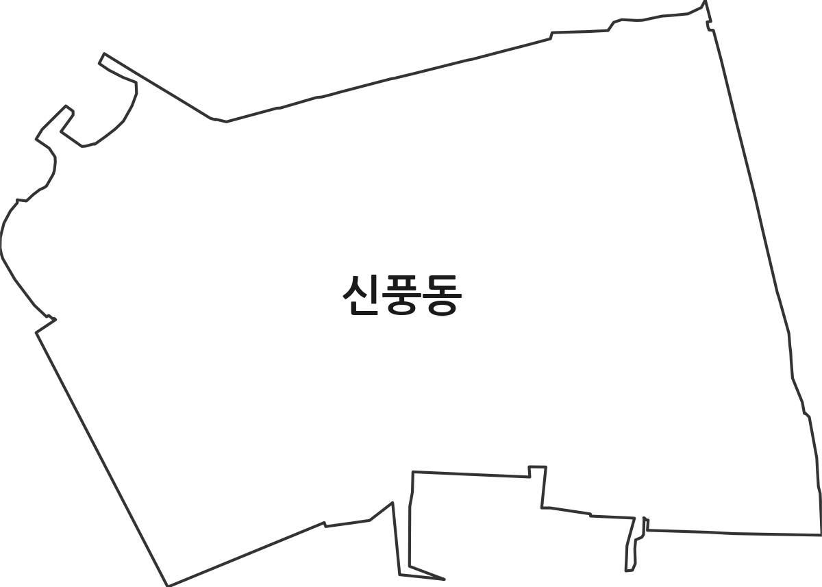 경기도 수원시 팔달구 신풍동 법정동 행정구역 경계 지도
