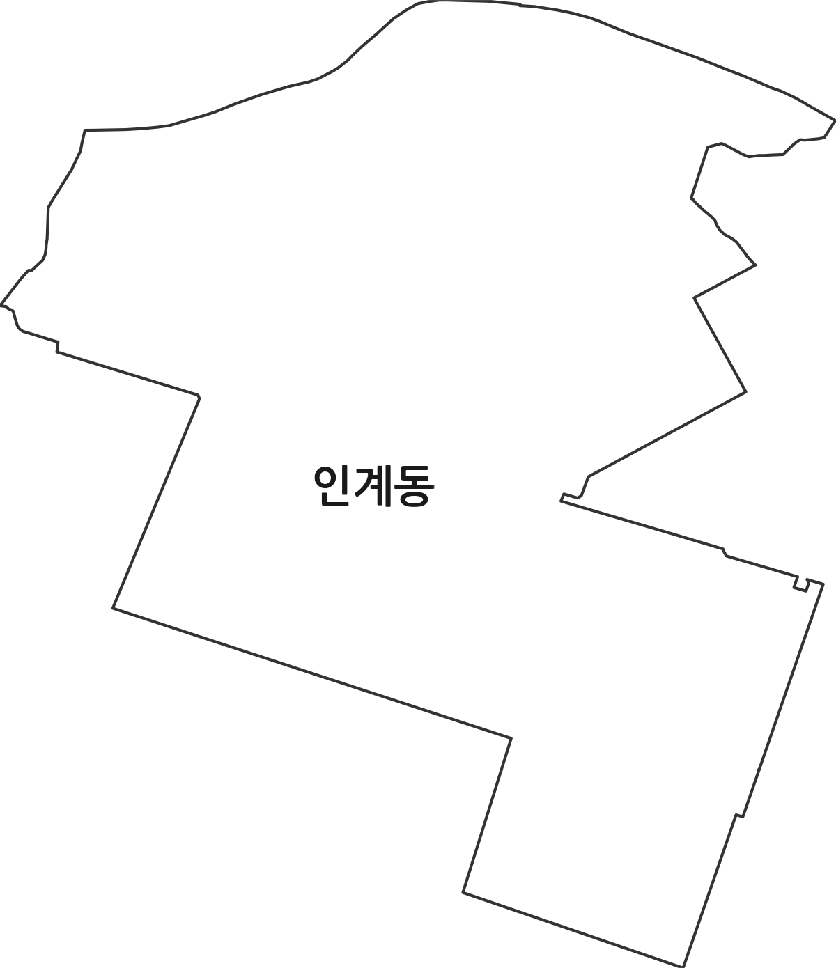경기도 수원시 팔달구 인계동 법정동 행정구역 경계 지도