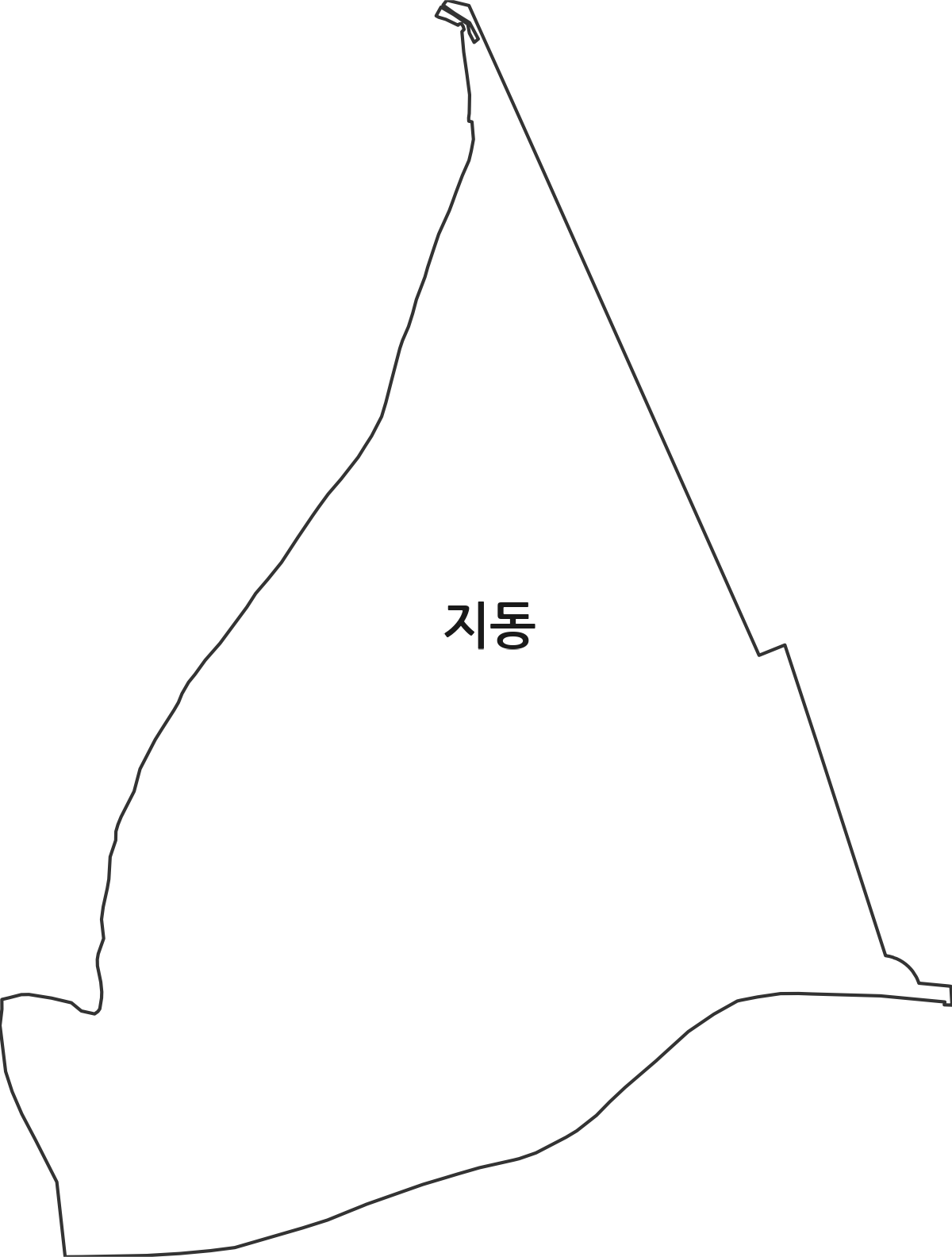 경기도 수원시 팔달구 지동 법정동 행정구역 경계 지도