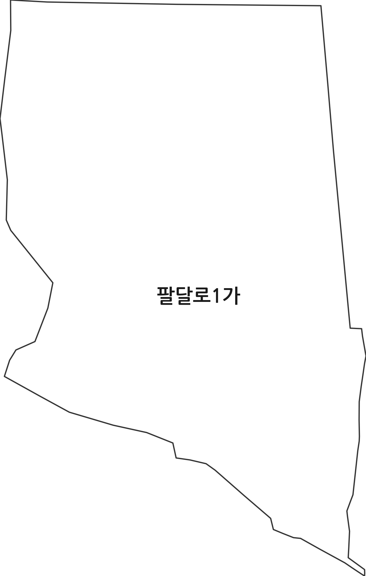 경기도 수원시 팔달구 팔달로1가 법정동 행정구역 경계 지도