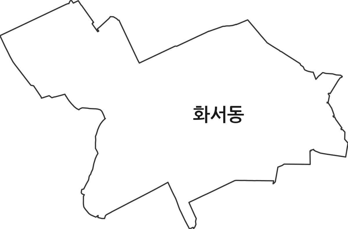 경기도 수원시 팔달구 화서동 법정동 행정구역 경계 지도