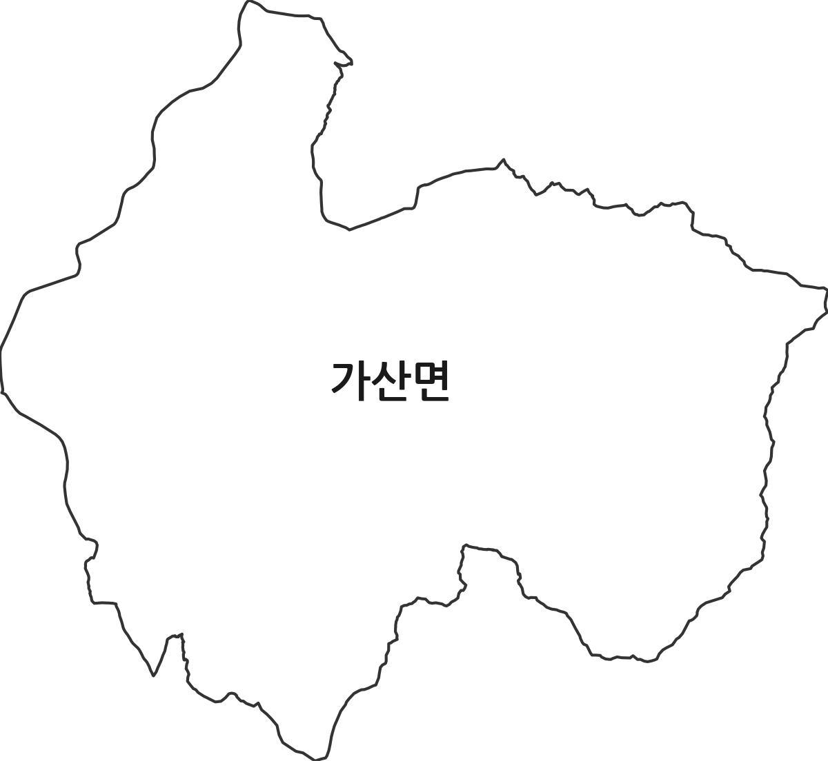 경기도 포천시 가산면 행정동 행정구역 경계 지도