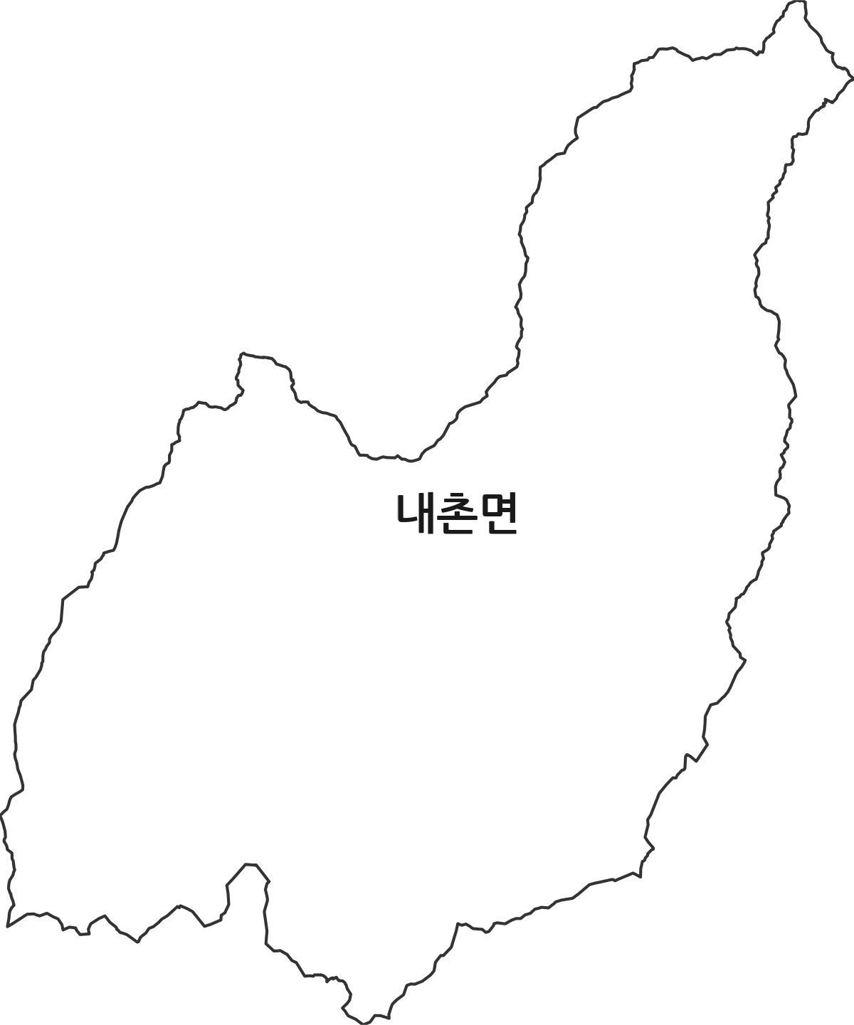 경기도 포천시 내촌면 행정동 행정구역 경계 지도