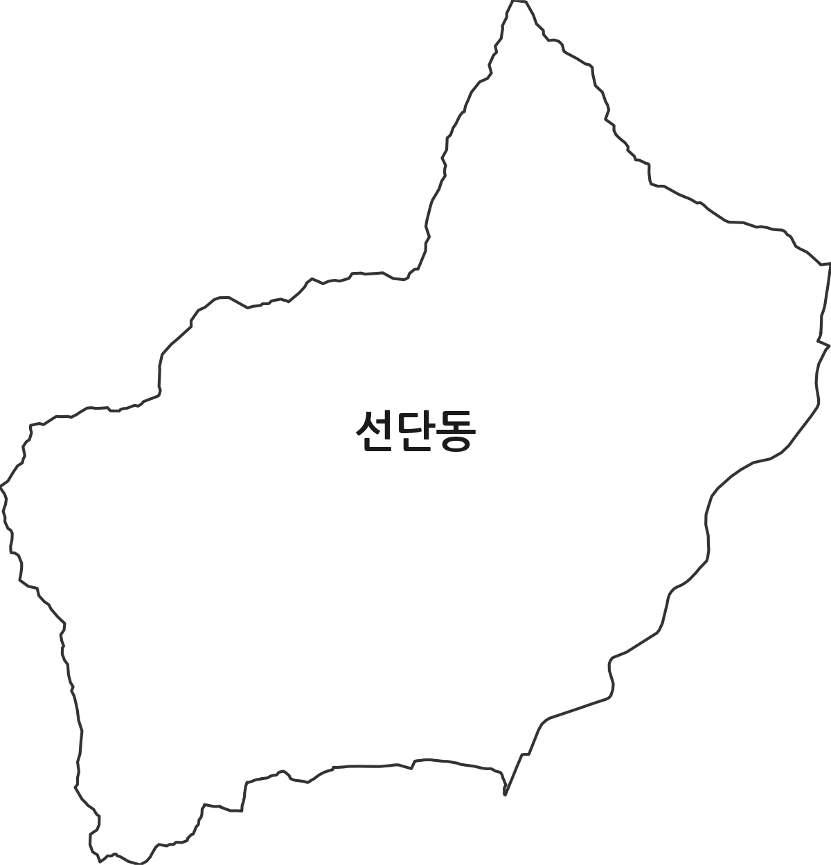 경기도 포천시 선단동 행정동 행정구역 경계 지도