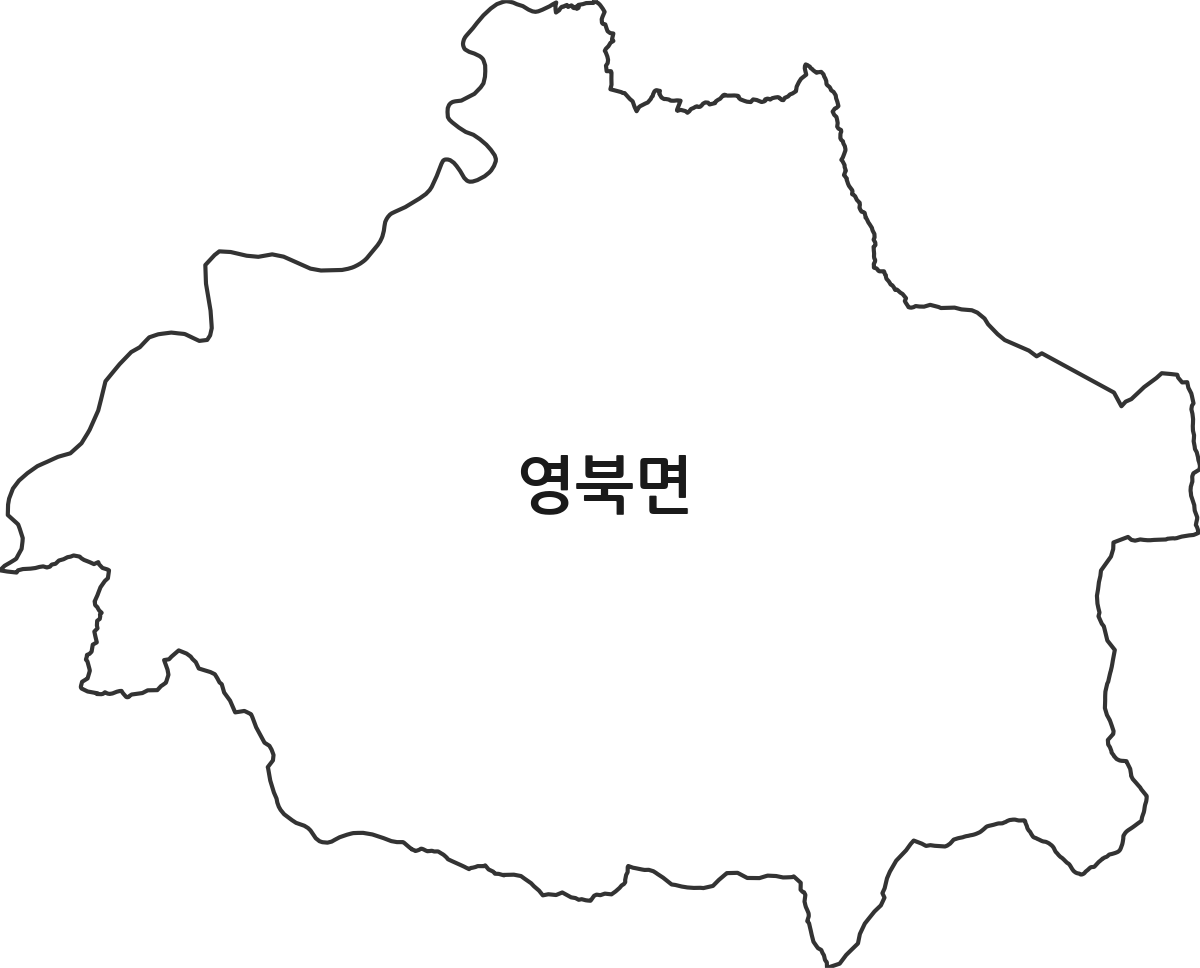경기도 포천시 영북면 행정동 행정구역 경계 지도