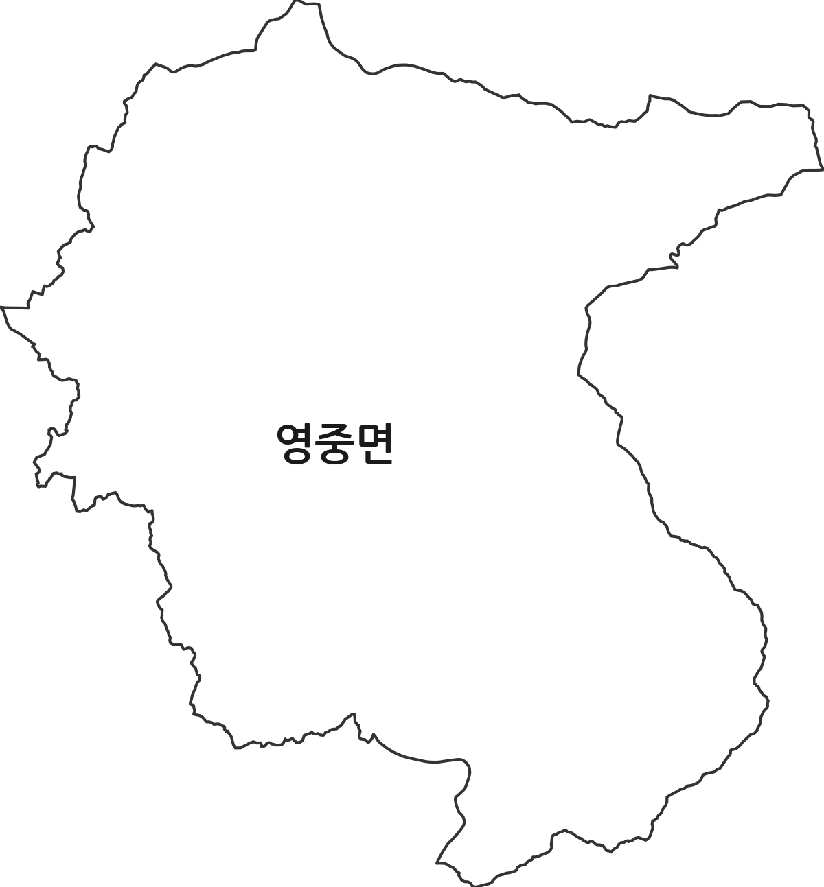 경기도 포천시 영중면 행정동 행정구역 경계 지도
