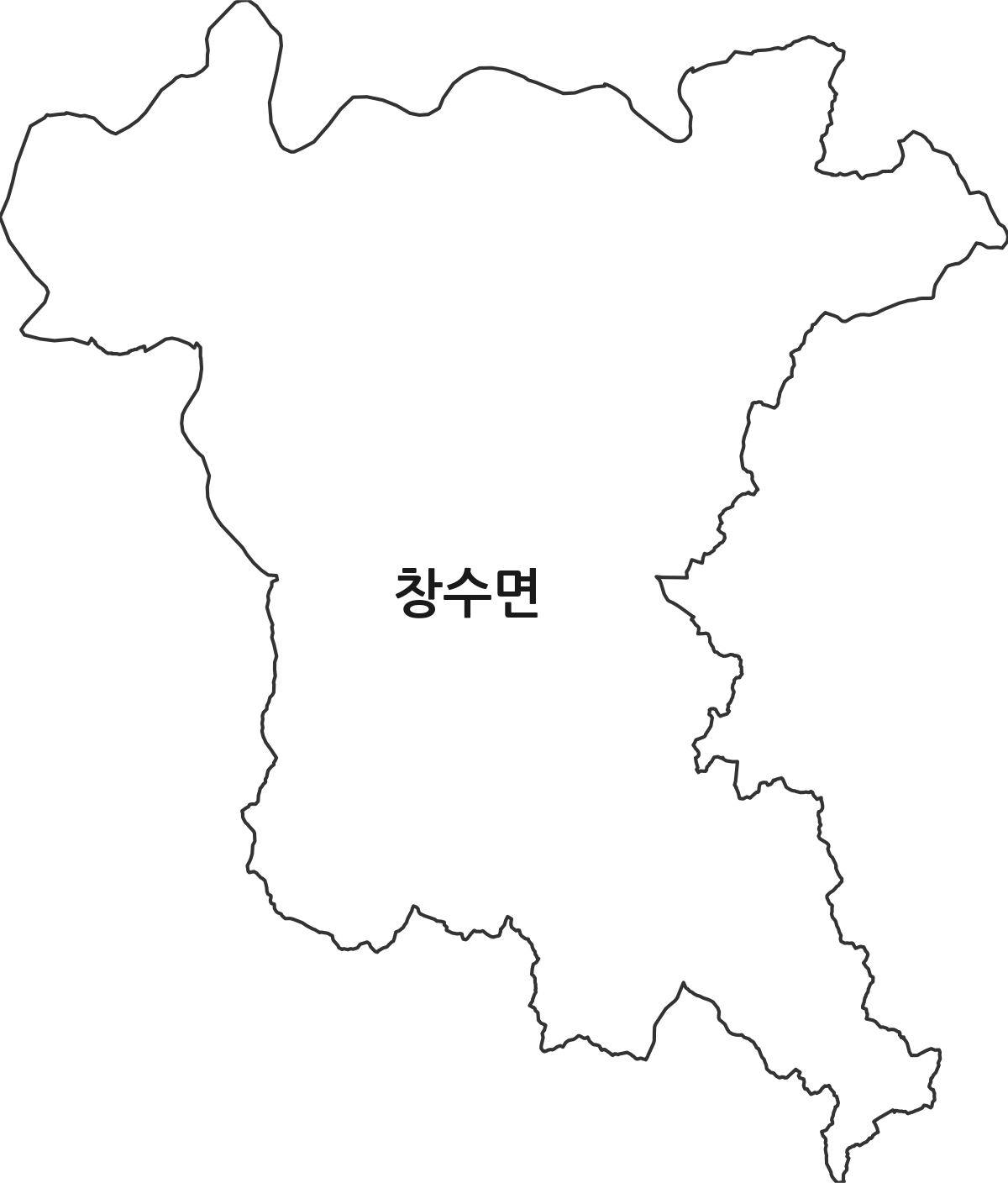 경기도 포천시 창수면 행정동 행정구역 경계 지도