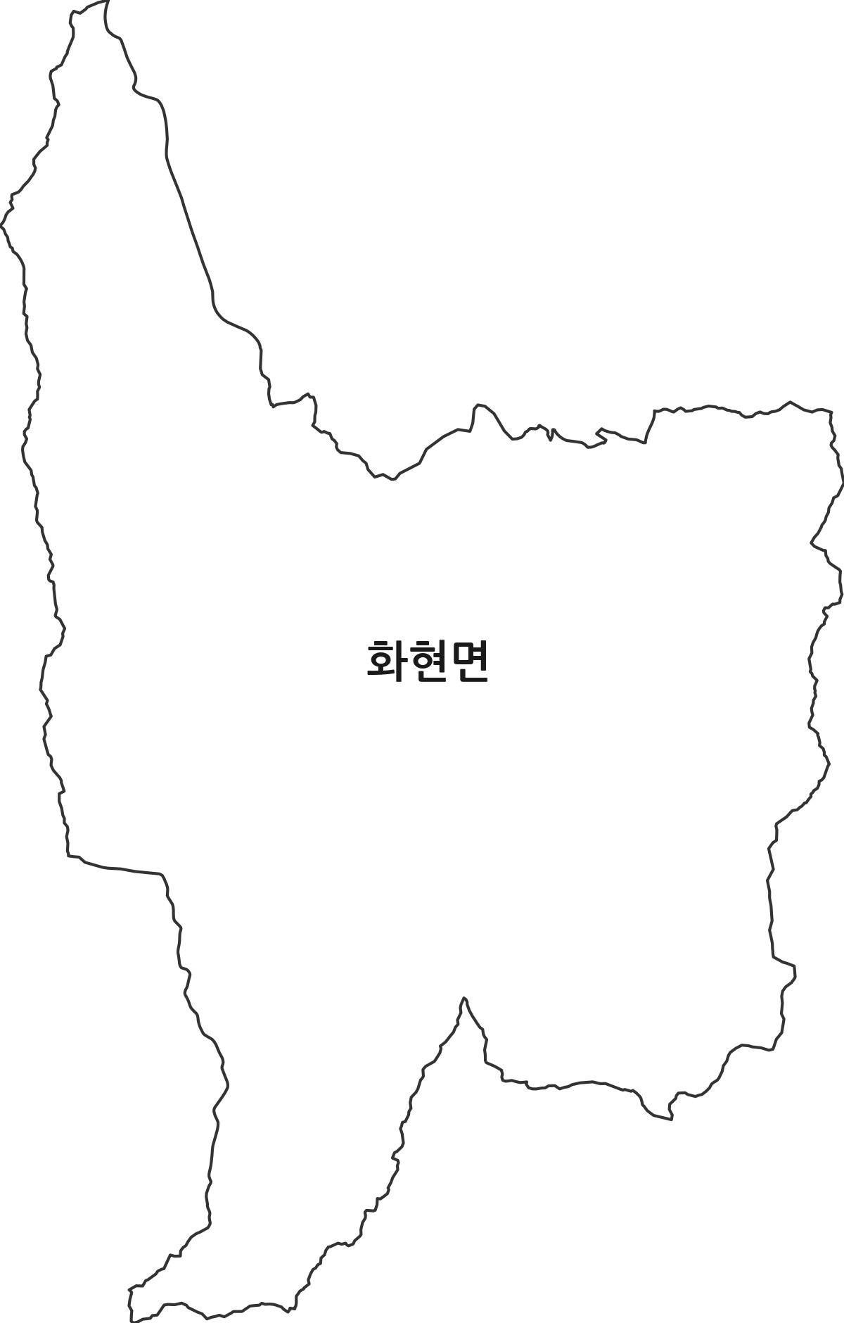 경기도 포천시 화현면 행정동 행정구역 경계 지도