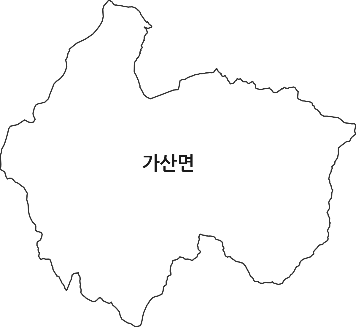 경기도 포천시 가산면 법정동 행정구역 경계 지도