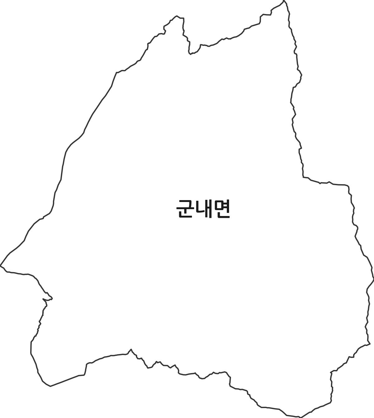 경기도 포천시 군내면 법정동 행정구역 경계 지도
